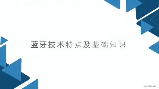 蓝牙技术特点及基础知识