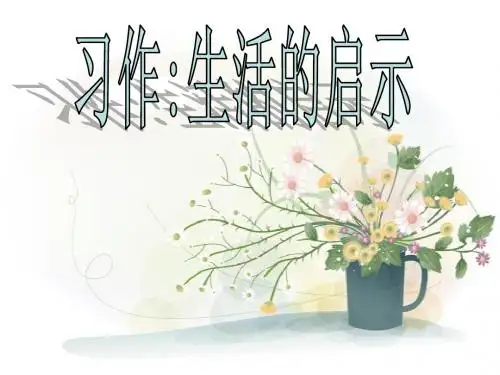 田辉 五年级语文上册第四单元习作四：生活的启示