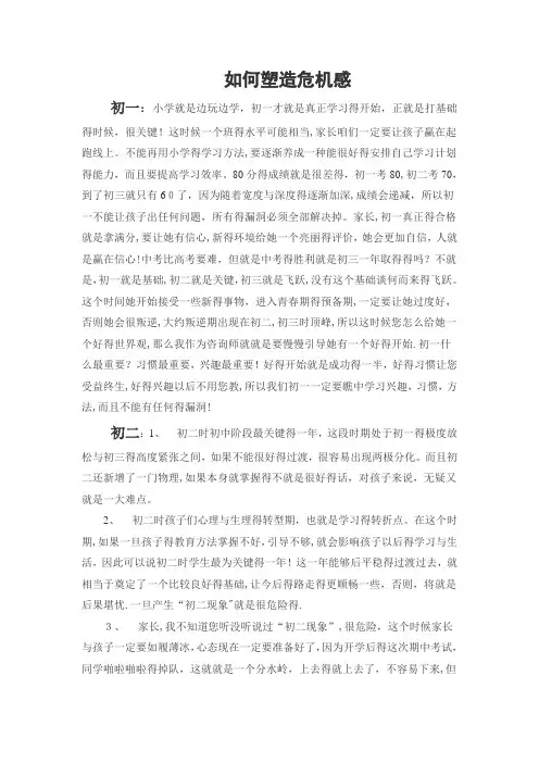 咨询师危机感塑造