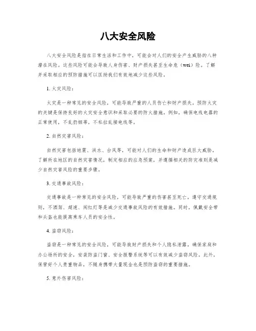 八大安全风险