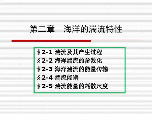 2018-第2章 海洋的湍流特性
