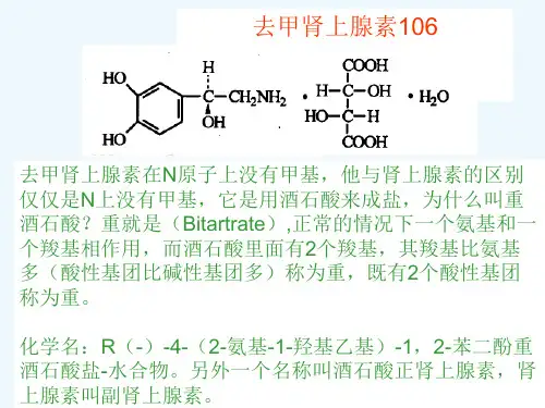 药物化学去甲肾上腺素肾上腺素异丙肾上腺