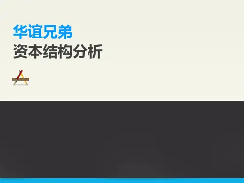 华谊兄弟资本结构分析