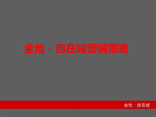 金地自在城房地产营销策略页PPT课件