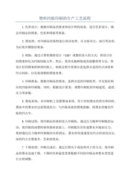 塑料凹版印刷的生产工艺流程