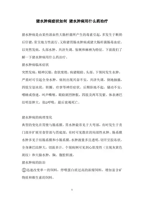 猪水肿病症状如何 猪水肿病用什么药治疗