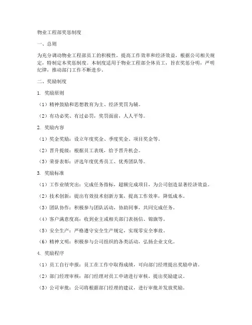 物业工程部奖惩制度