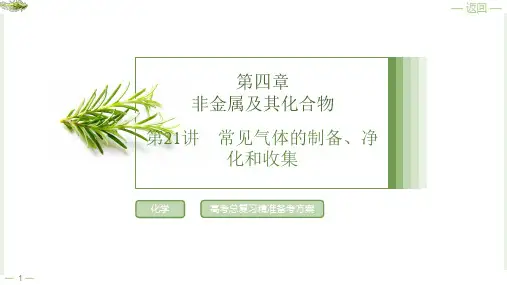 第四章第21讲常见气体的制备、净化和收集2025年高考化学一轮复习