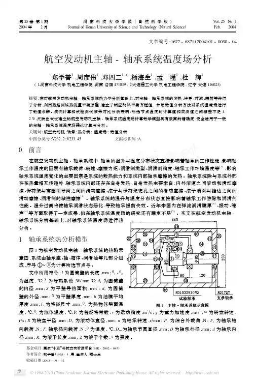 航空发动机主轴_轴承系统温度场分析_郑学普