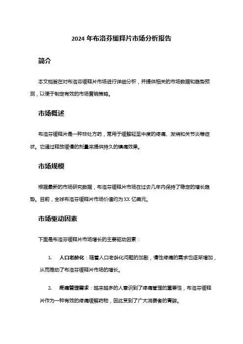 2024年布洛芬缓释片市场分析报告