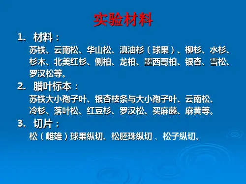 实验十裸子植物观察及解剖