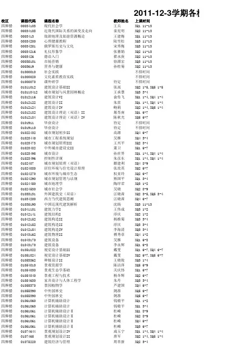 东南大学课表
