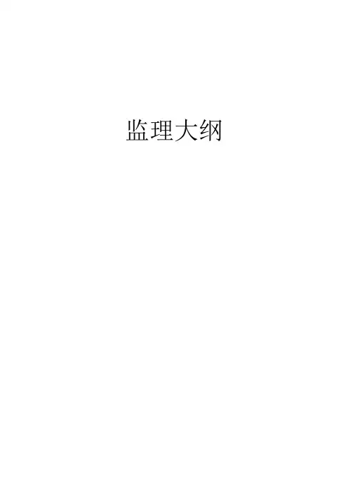 监理大纲(暗标)