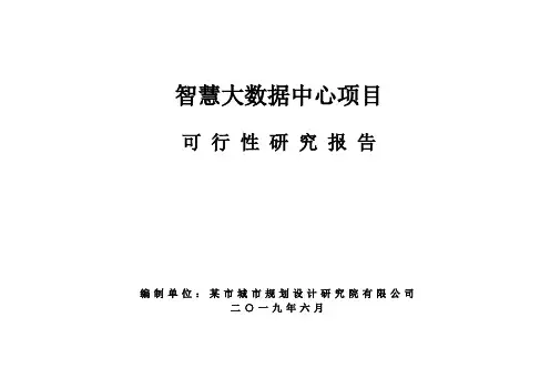 智慧大数据中心项目可行性研究报告A3版本
