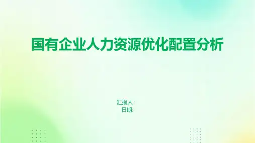 国有企业人力资源优化配置分析