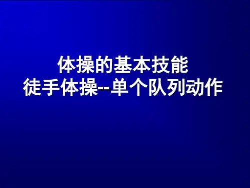 华东师大版八年级体育与健康《体操类运动的基本技术》