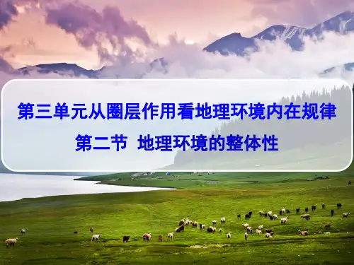 鲁教版必修一第地理环境的整体性优秀教材PPT