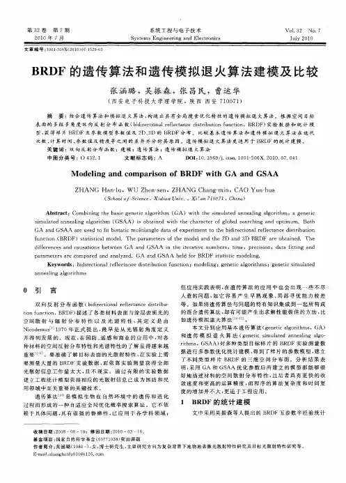 BRDF的遗传算法和遗传模拟退火算法建模及比较