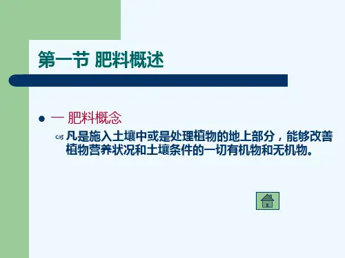 第十一章肥料种类与施肥方法ppt课件