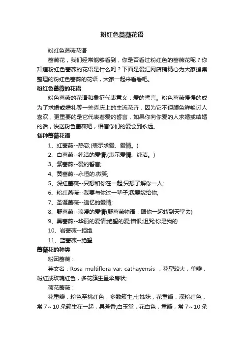 粉红色蔷薇花语