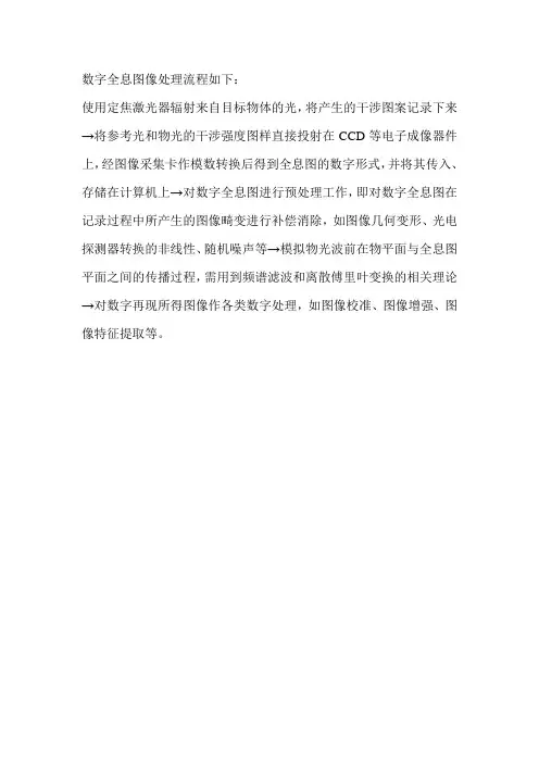 数字全息图像处理流程