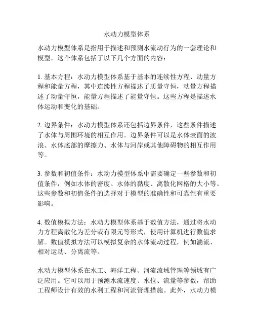 水动力模型体系