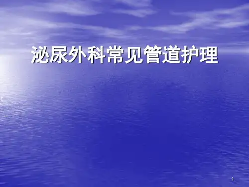 泌尿外科常见管道护理ppt课件