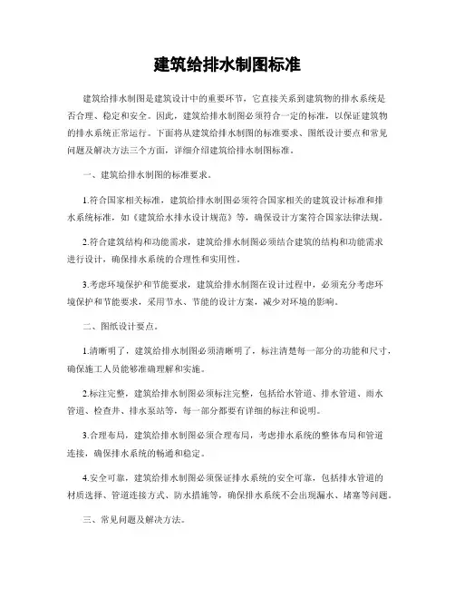 建筑给排水制图标准