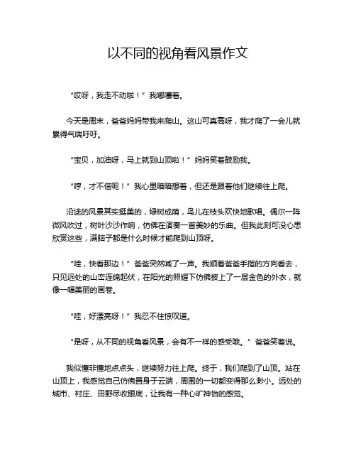 以不同的视角看风景作文