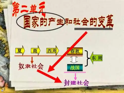 七年级历史上册第二单元 国家的产生和社会的变革(人教版)