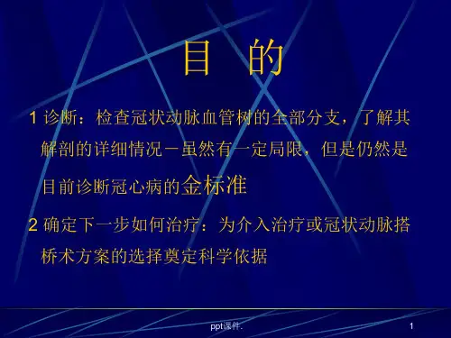 冠状动脉造影术的操作技巧和一些课件
