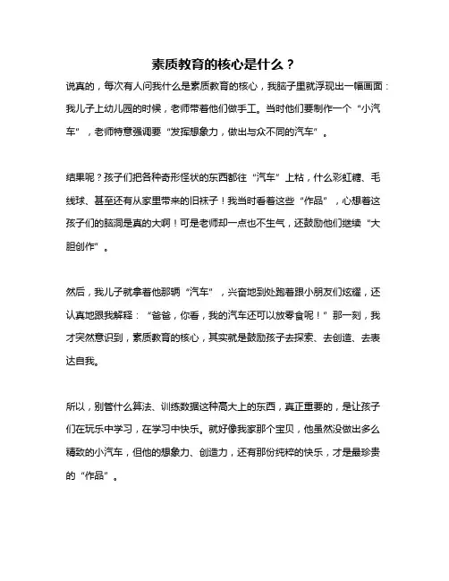 素质教育的核心是什么？