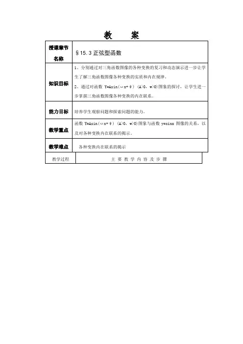 15.3 正弦型函数