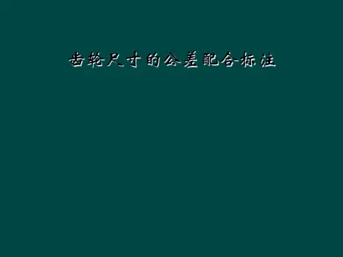 齿轮尺寸的公差配合标注