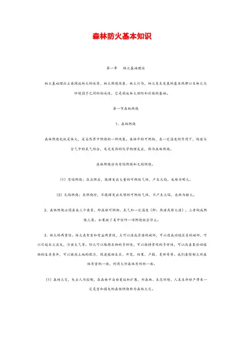 森林防火基本知识