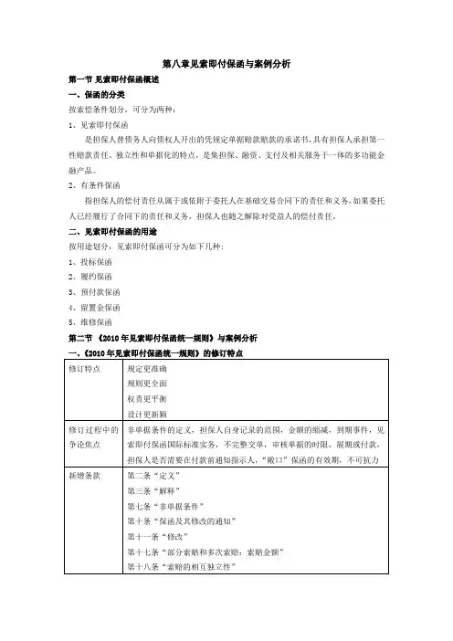 第八章见索即付保函与案例分析