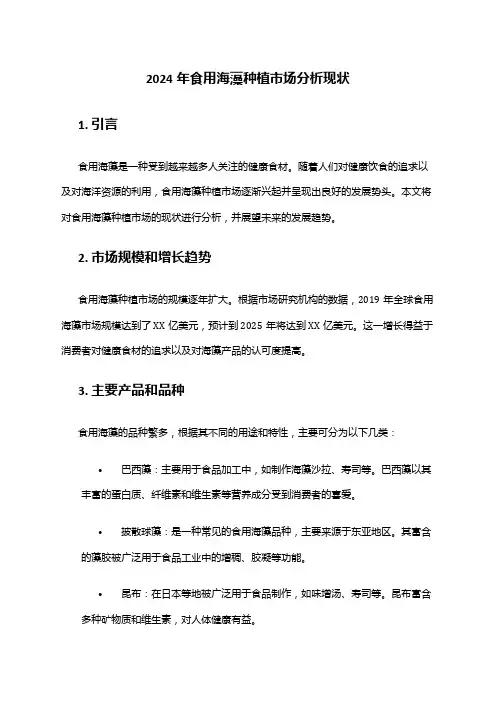 2024年食用海藻种植市场分析现状