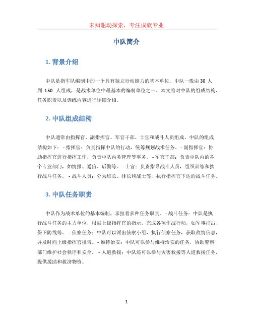 中队简介文档