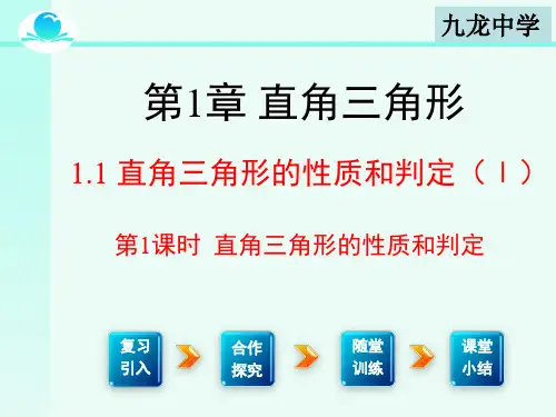 1.1直角三角形的性质和判定课件(1)