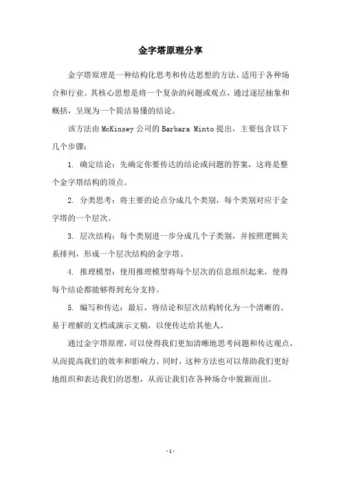 金字塔原理分享