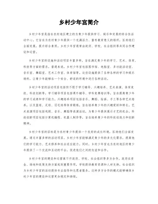 乡村少年宫简介