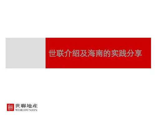 世联介绍及海南的实践分享 ppt课件