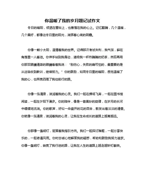 你温暖了我的岁月题记试作文