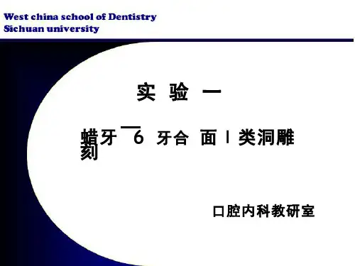 蜡牙  6  牙合  面 Ⅰ类洞 雕
