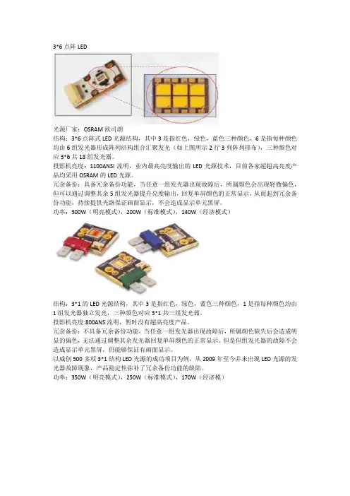 LED光源对比分析报告