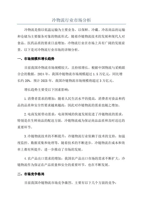 冷物流行业市场分析