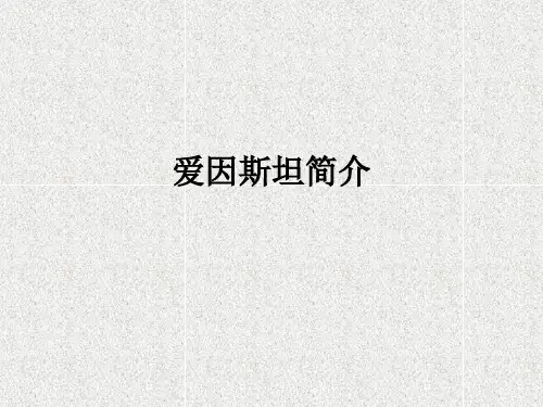 介绍物理学家爱因斯坦ppt