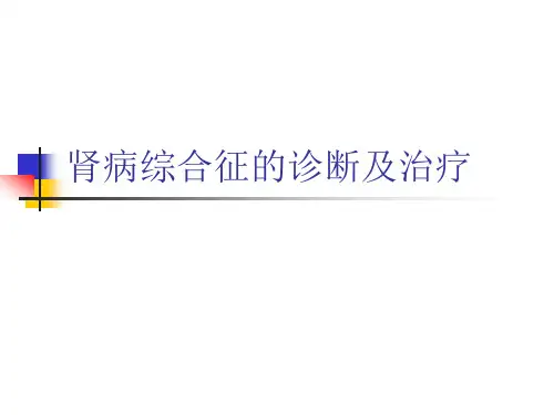 肾病综合征——内科学课件PPT