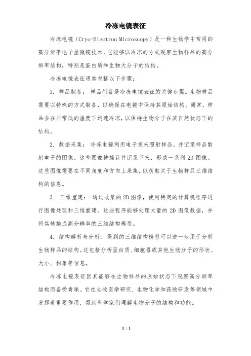 冷冻电镜表征