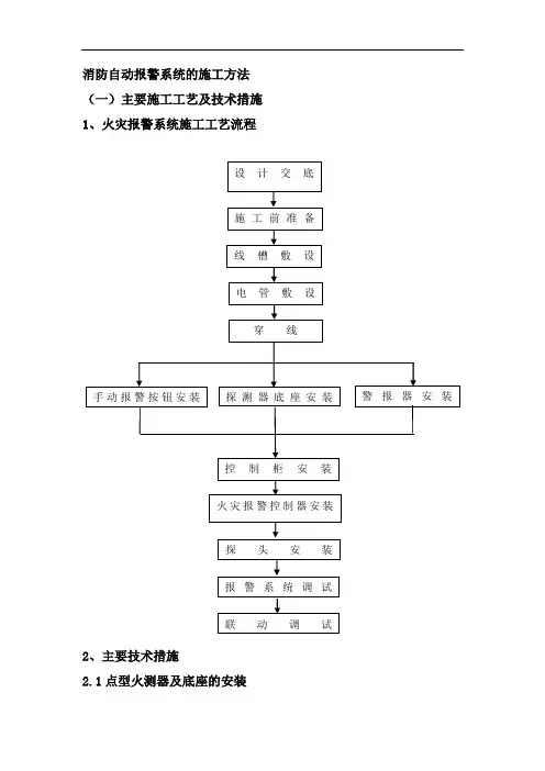 消防自动报警系统的施工方法